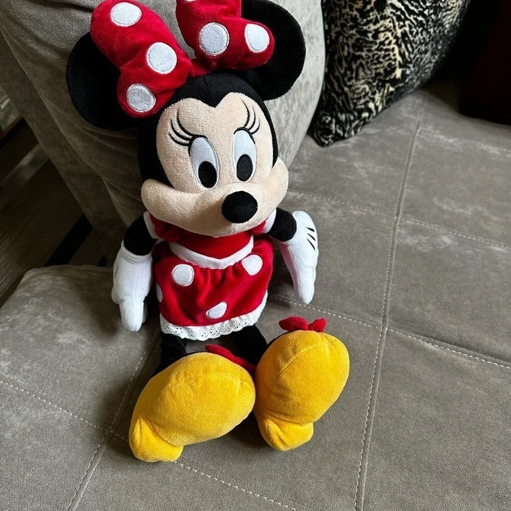 Disney Minnie Mouse Plush with Red and Yellow Accents